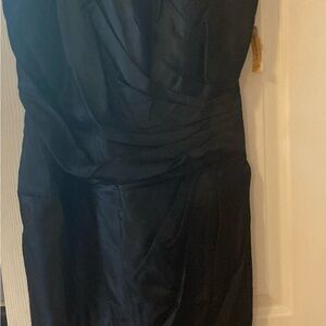 Vintage Black Satin Cocktail Dress